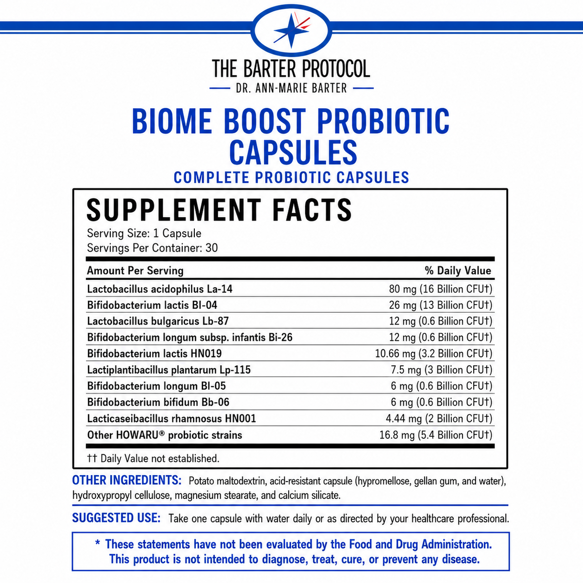 Biome Boost Probiotic Support Capsules