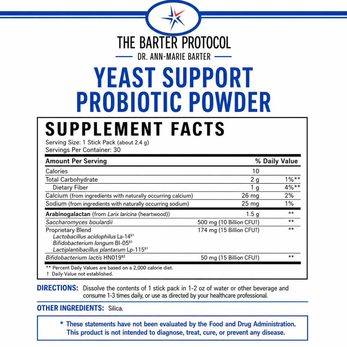 Yeast Support Probiotic Powder for Gut & Immune Health